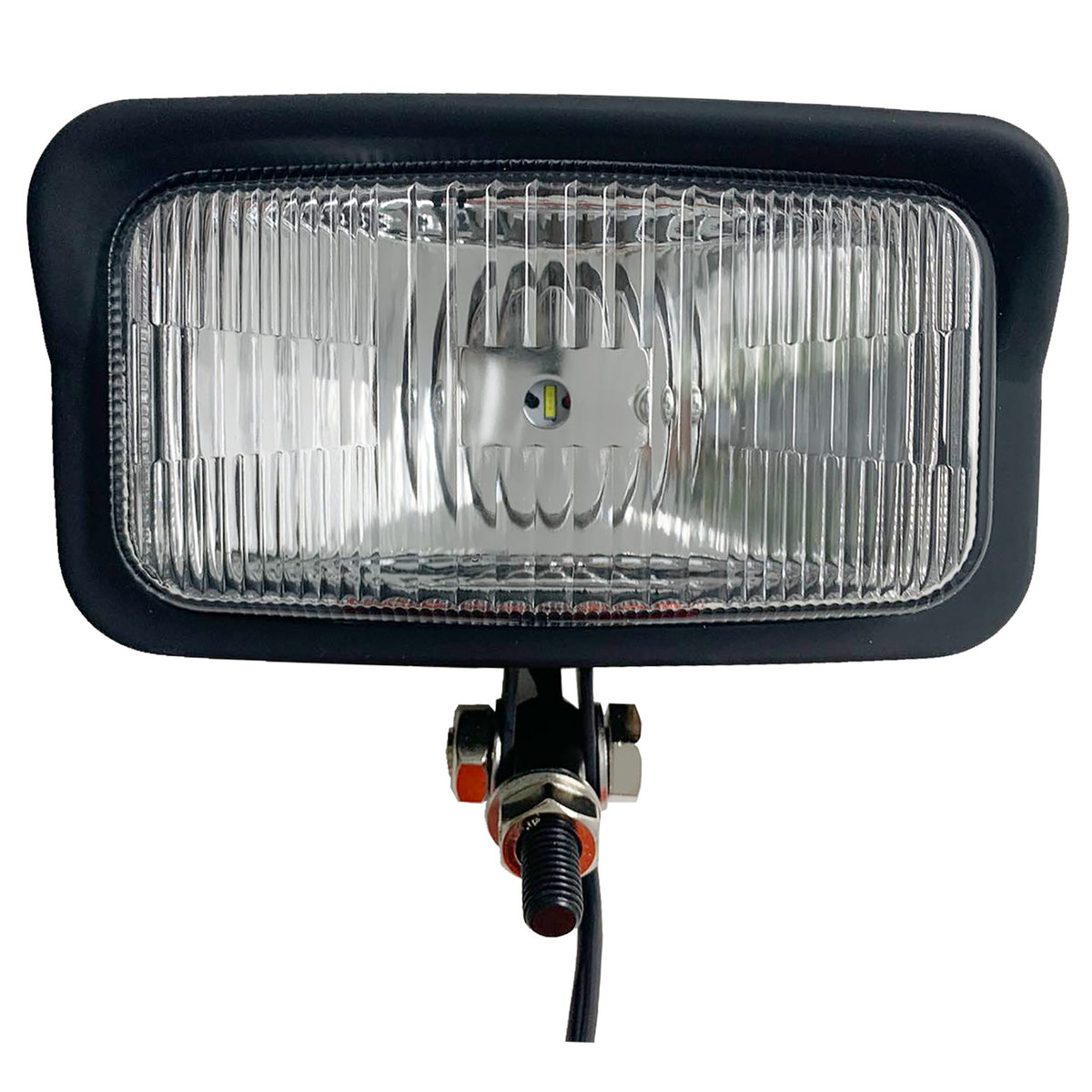 Black/Chrome Universal Square Retro Motorcycle Headlamp Rectangle Front Head Light For Harley Chopper Bobber Triumph Sportster - TDRMOTO