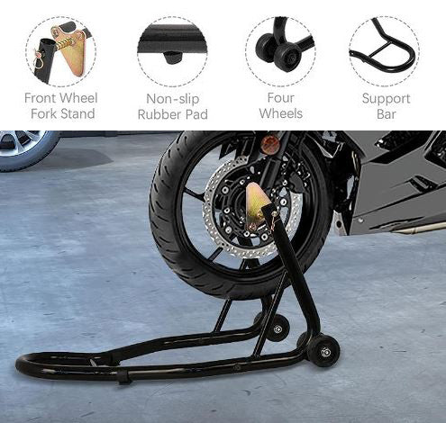 Universal Motorcycle Stand Front Swingarm Lift Spool Pit Dirt Road Bike