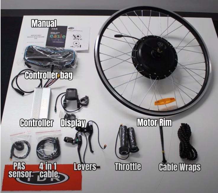 Load video: Unboxing 1500W Electric Bike Conversion Kit