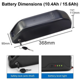 48V 10.4AH Electric Bike Battery Down Tube Style Battery for 500W 750W EBike - TDRMOTO