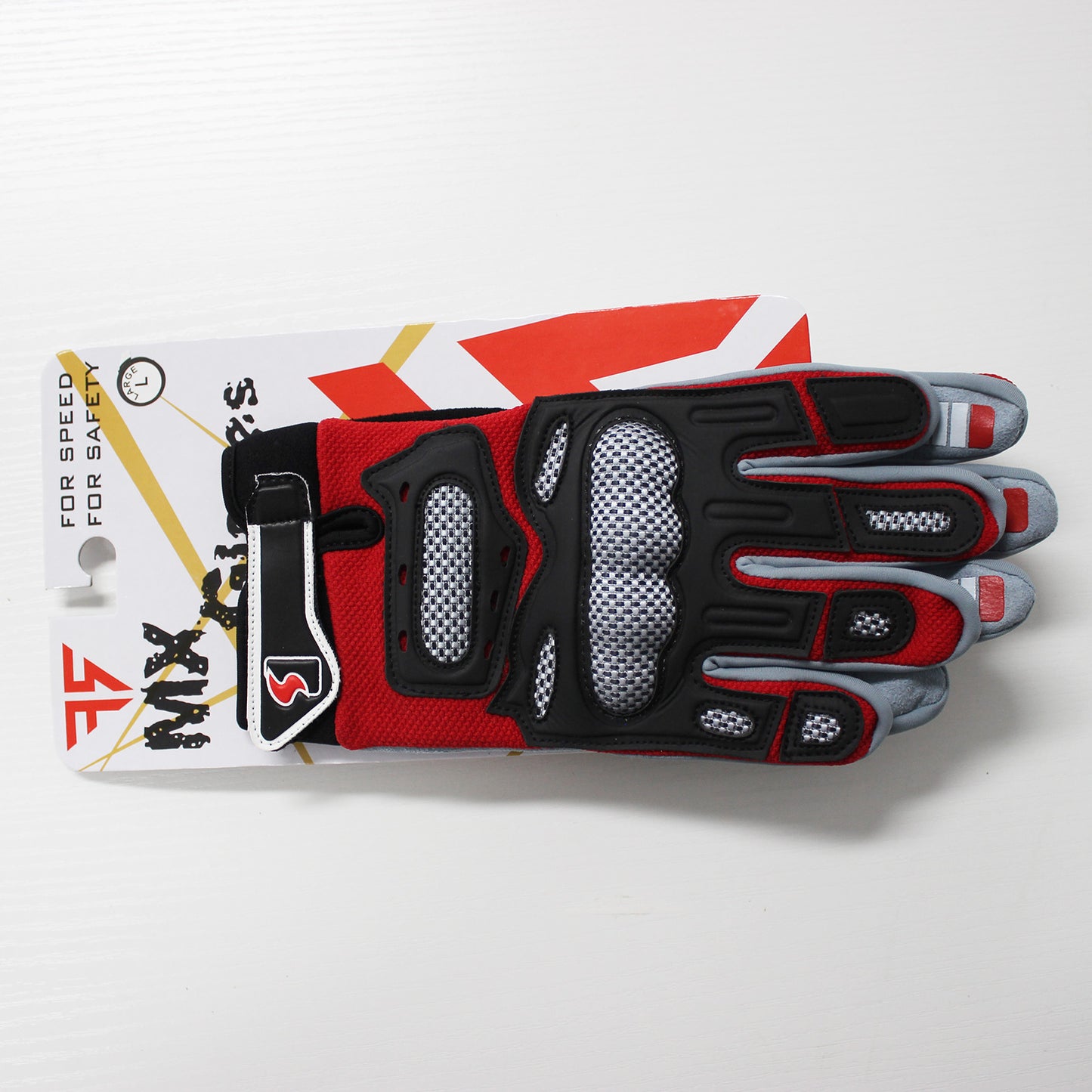 Red/Blue/White Motorcycle Knuckle Gloves Motorbike Gear MX Motorcross