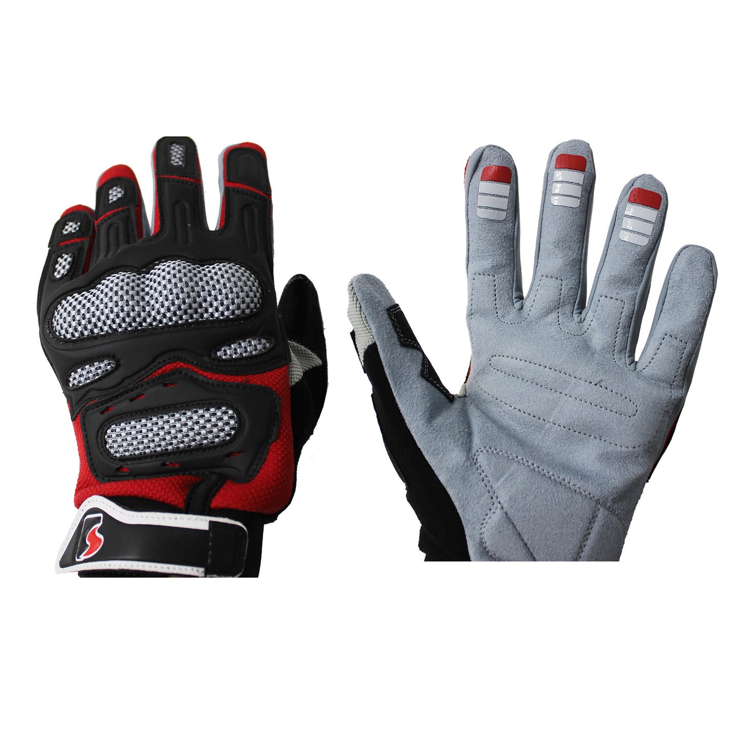 Red/Blue/White Motorcycle Knuckle Gloves Motorbike Gear MX Motorcross