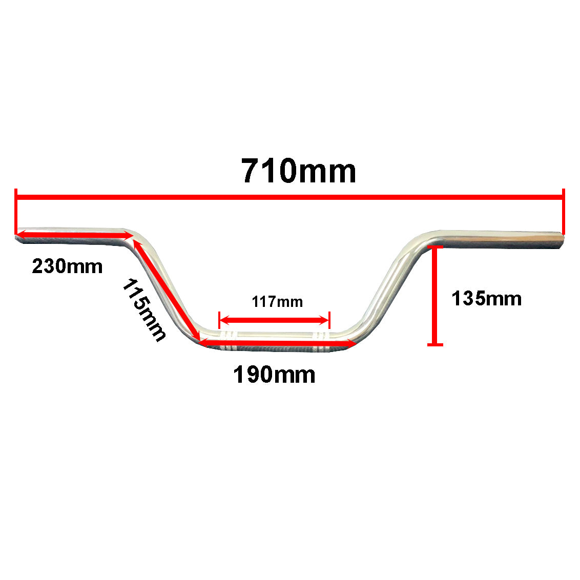22mm Motorcycle Handlebar for Yamaha Suzuki Honda KTM Motorbike Scooter