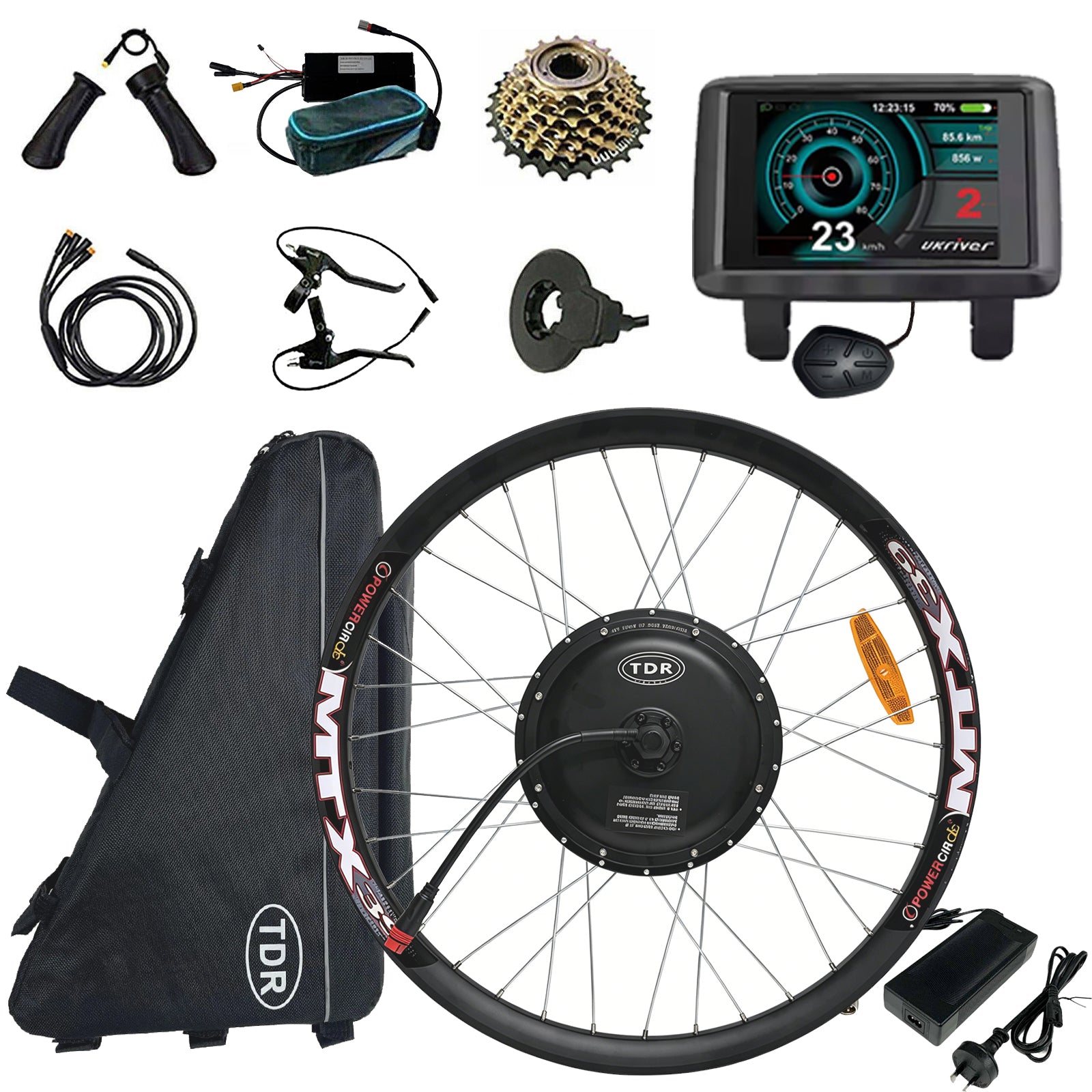 700C 28 29 Inch 2000W Rear Ebike Electric Bicycle Conversion Kit 52v 20AH Triangle Battery MTX Rim – TDRMOTO