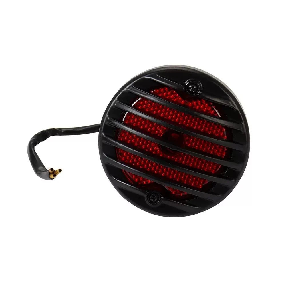 Universal Motorcycle LED Tail Light Red Lens Black Rear Brake Lamp 12V