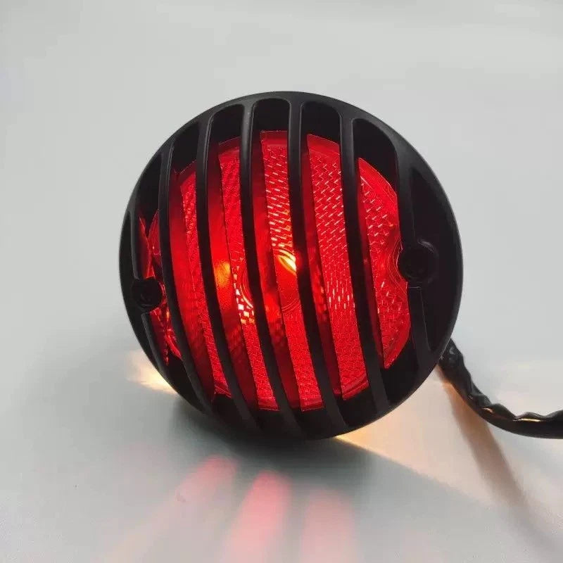 Universal Motorcycle LED Tail Light Red Lens Black Rear Brake Lamp 12V - TDRMOTO