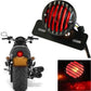 Motorcycle Rear Tail Brake Light LED with License Plate Holder Black