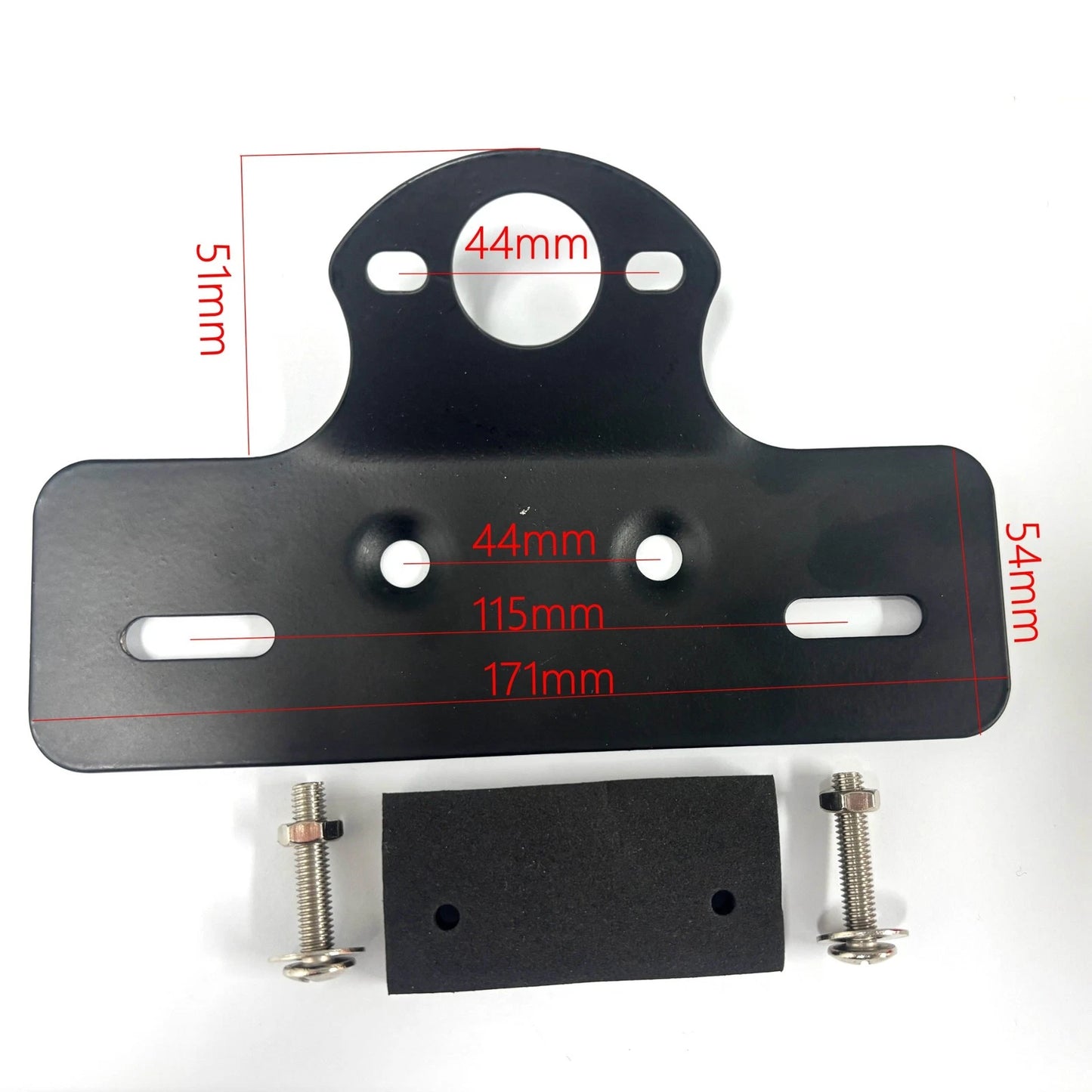 Motorcycle Rear Tail Brake Light LED with License Plate Holder Black