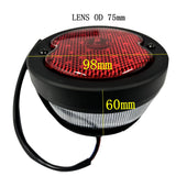 Motorcycle Retro Round LED Tail Brake Light 12V Epoxy Coated Steel for Cafe Race - TDRMOTO