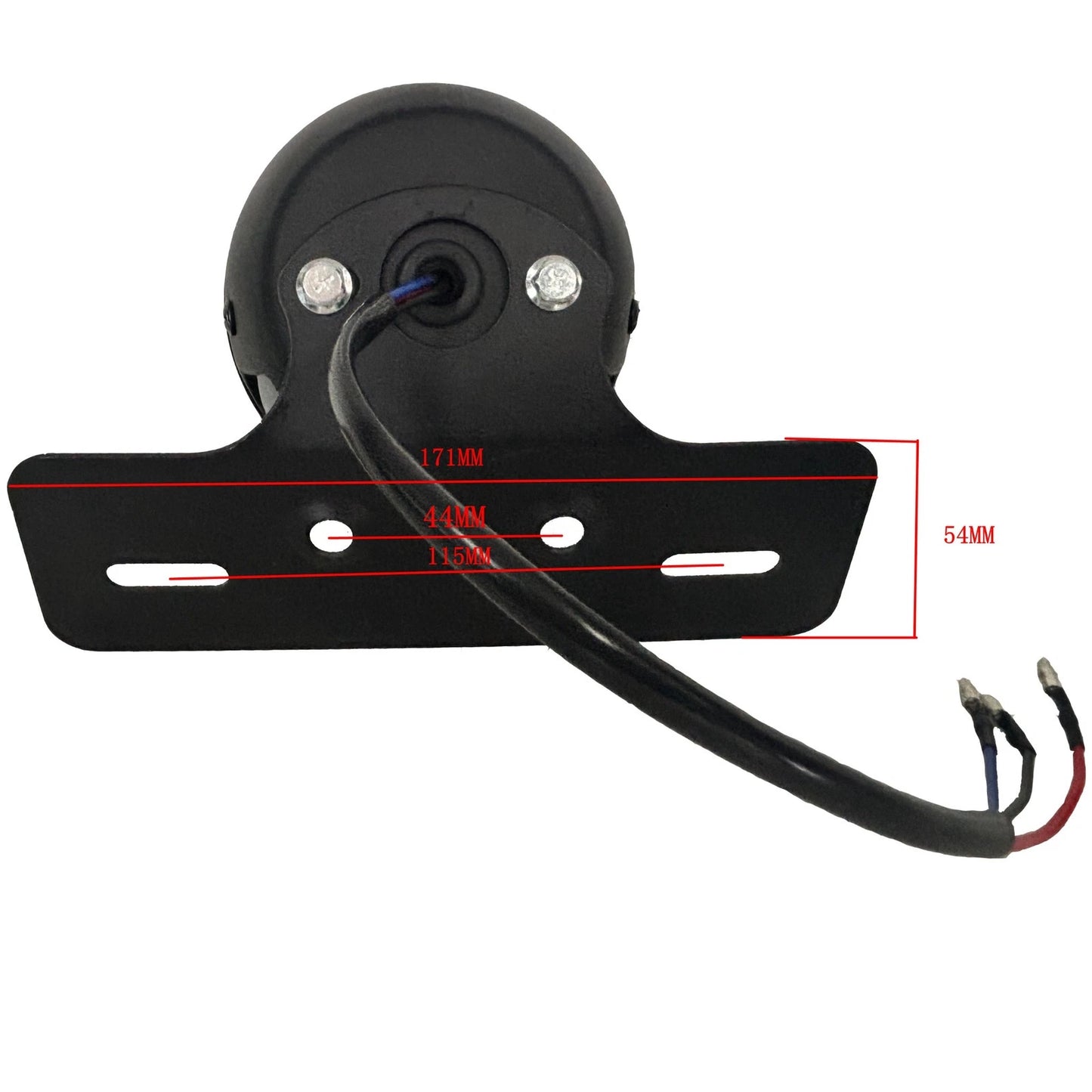 Retro Style 12V LED Motorcycle Taillight with Plate Bracket for Street fighters