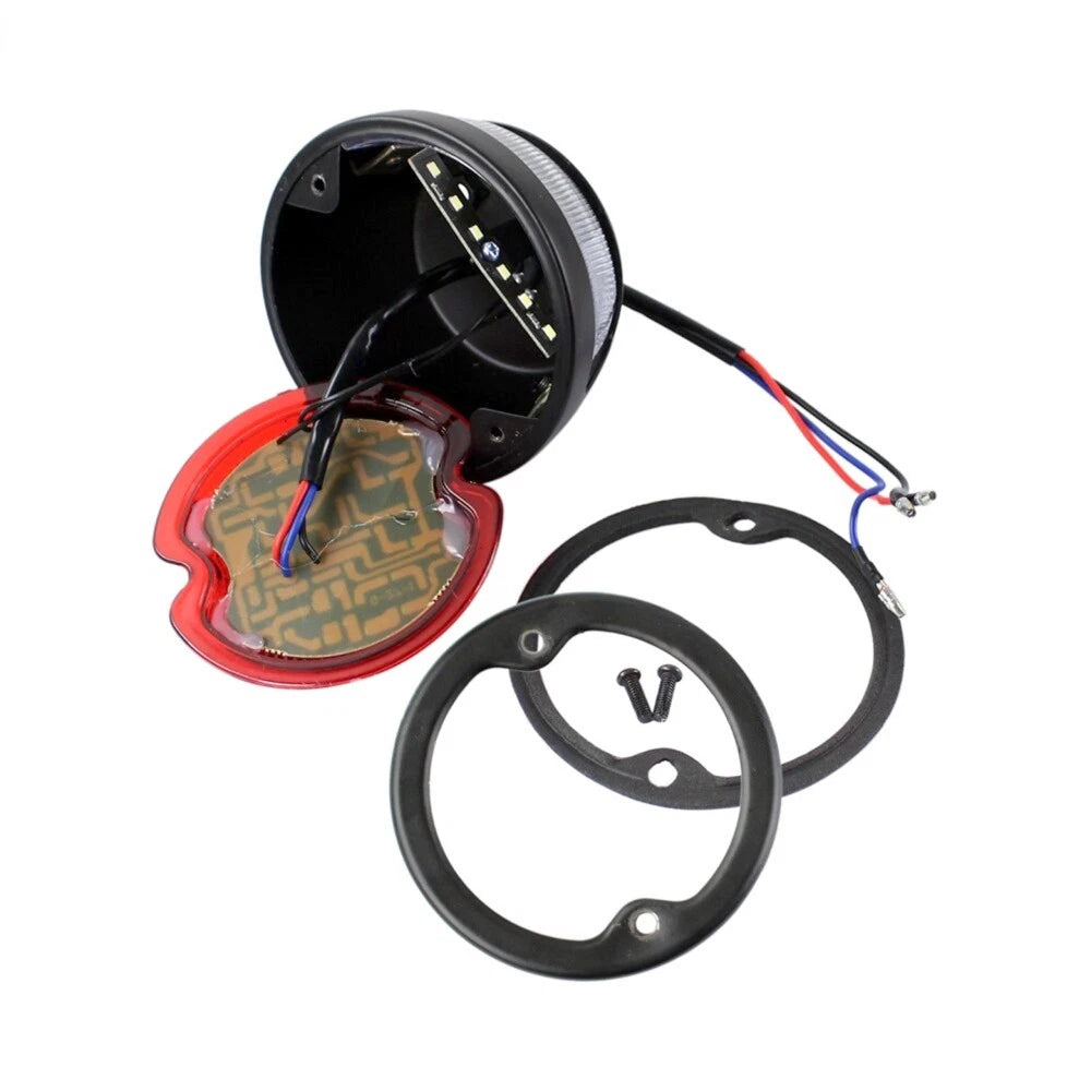 Retro Style 12V LED Motorcycle Taillight with Plate Bracket for Street fighters