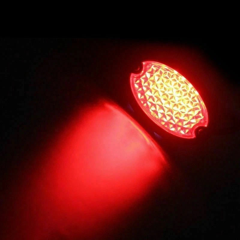 Motorcycle LED Rear Brake Stop Tail License Plate Light Cafe Racer Red Lens