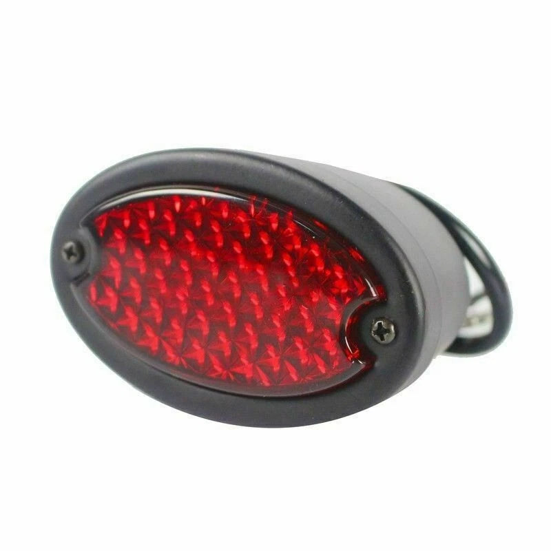 Motorcycle LED Rear Brake Stop Tail License Plate Light Cafe Racer Red Lens