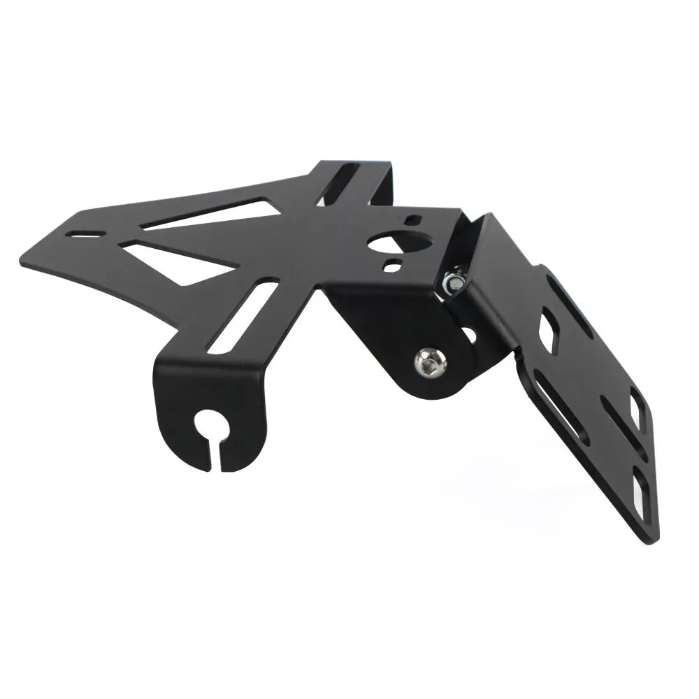 Universal Motorcycle Adjustable License Number Plate Frame Holder Bracket with Number Plate Light Rear Reflector - TDRMOTO