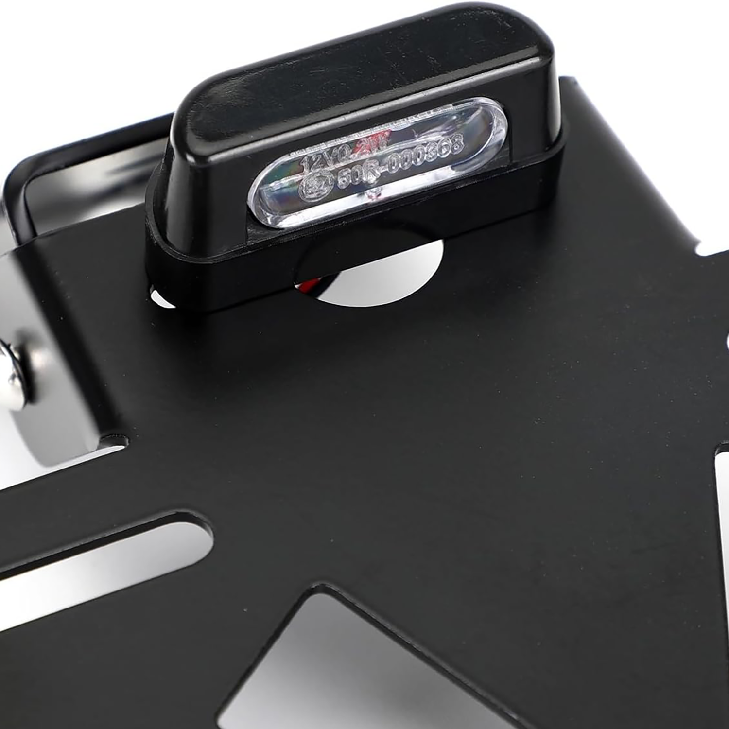 Universal Motorcycle Adjustable License Number Plate Frame Holder Bracket with Number Plate Light Rear Reflector - TDRMOTO