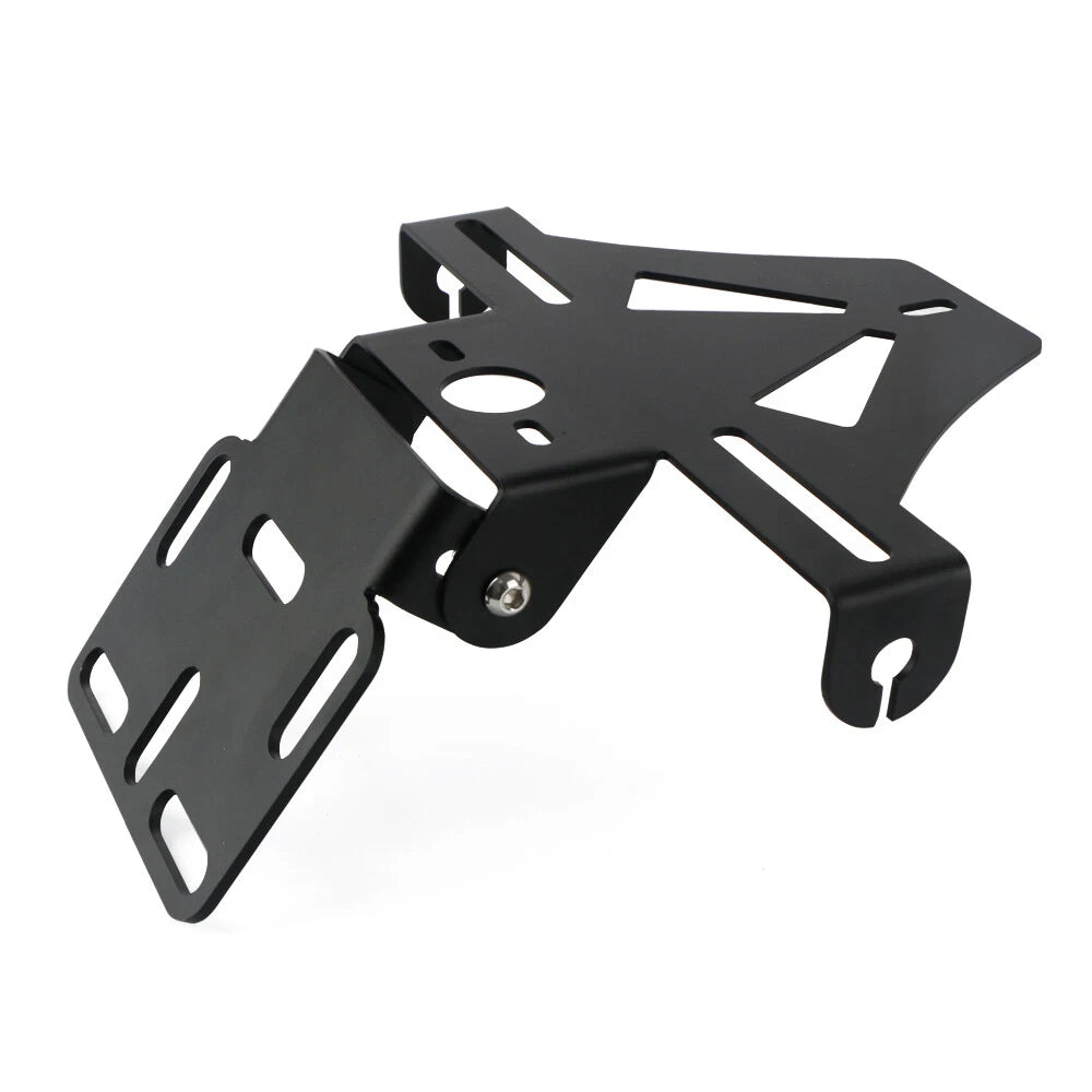 Universal Motorcycle Adjustable License Number Plate Frame Holder Bracket with Number Plate Light Rear Reflector - TDRMOTO