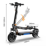 Ruitoo RT6 Electric Scooter, 800W Foldable e-scooter IPX4 Max 35-40 km Off Road - TDRMOTO