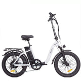 TDR 500W Fold Electric Bike 20''Bicycle Commuter E-Bike White - TDRMOTO
