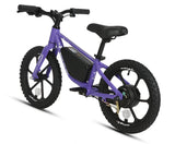 Eunorau Purple Electric Balance Bike Ebike 180w 24v 10AH 16" Wheel Junior Kids Child
