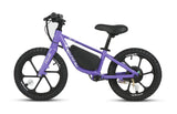 Eunorau Purple Electric Balance Bike Ebike 180w 24v 10AH 16" Wheel Junior Kids Child