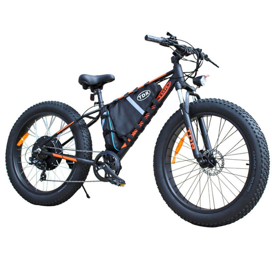 26" E-bike 1500W Fat Tire Mountain eMTB Beach Gravel Snow Electric Bicycle Triangle Battery
