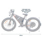26" E-bike 1500W Fat Tire Mountain eMTB Beach Gravel Snow Electric Bicycle Triangle Battery