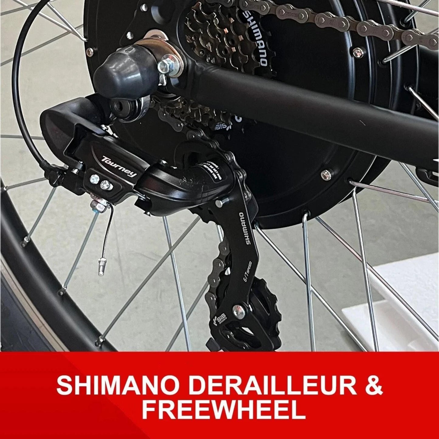 1500W TDR Mountain Electric Bike 29" Bagged Battery Black Frame