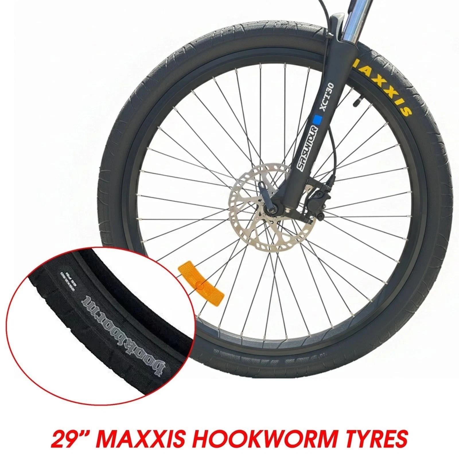 350W TDR Mountain Electric Bike 29" Downtube Battery Black Frame - TDRMOTO