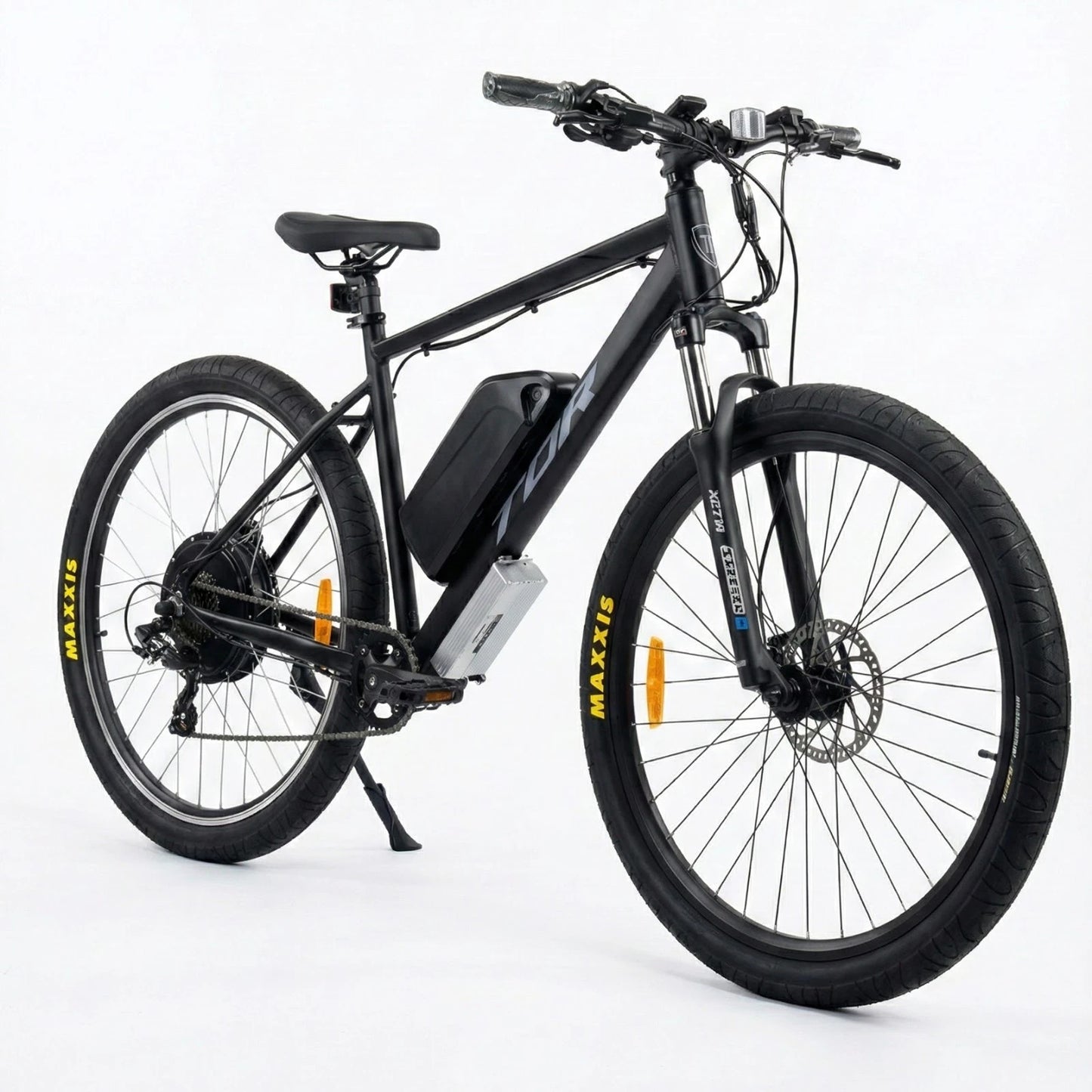 1500W TDR Mountain Electric Bike 29" Downtube Battery Black Frame