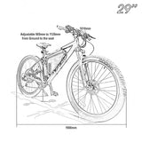 1500W TDR Summit Mountain Electric Bike 29" Bagged Battery