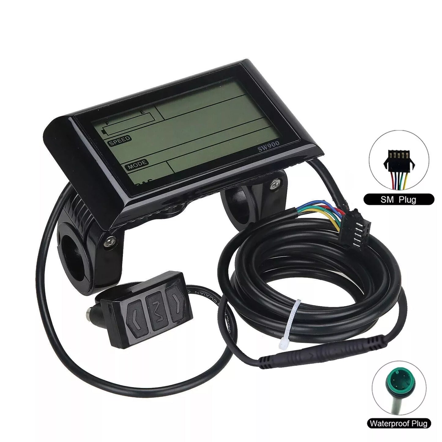 SW900 LCD Display Meter Control Panel 24V 36V 48V 52V 60V 72V for E-Bike Electric Bicycle Scooter