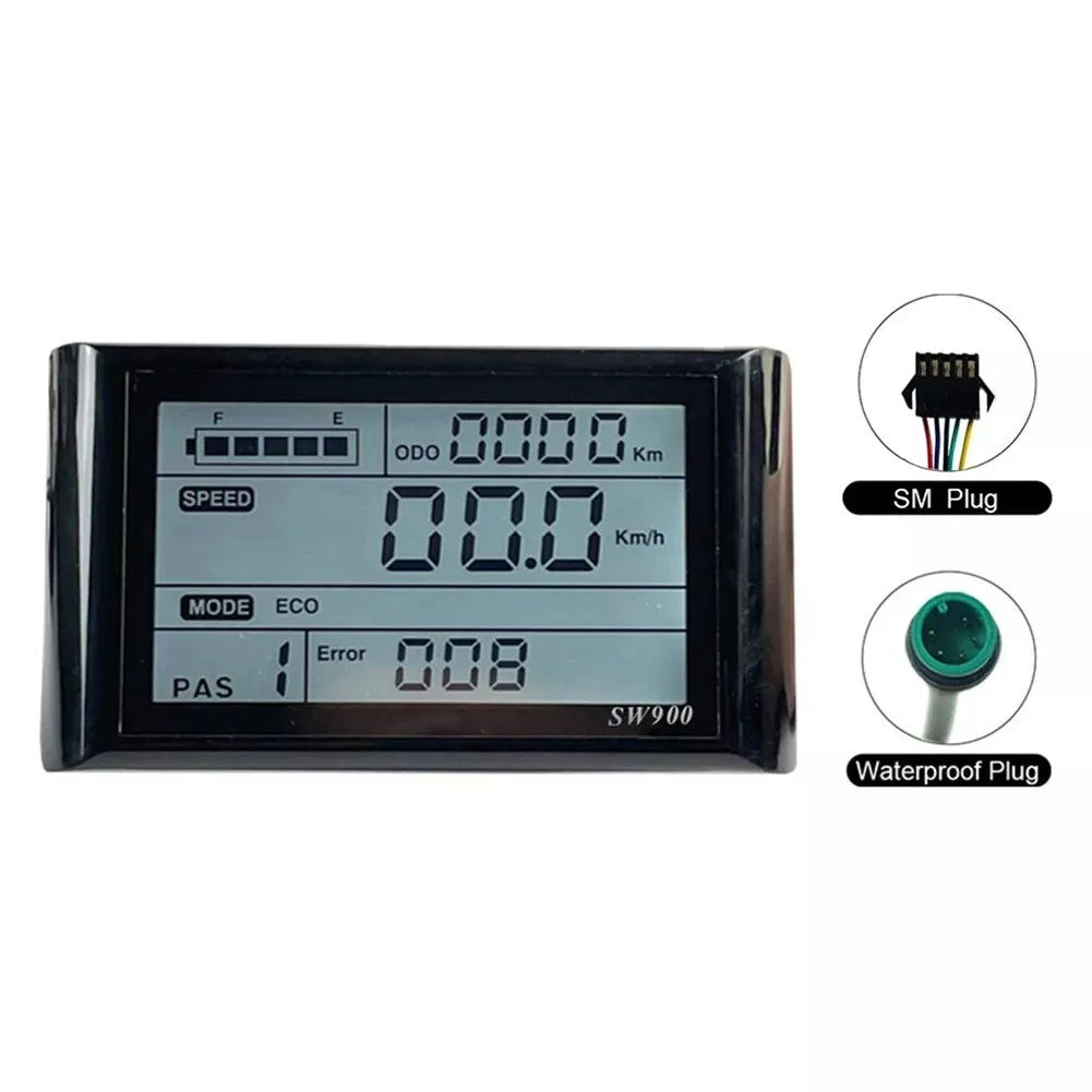 SW900 LCD Display Meter Control Panel 24V 36V 48V 52V 60V 72V for E-Bike Electric Bicycle Scooter