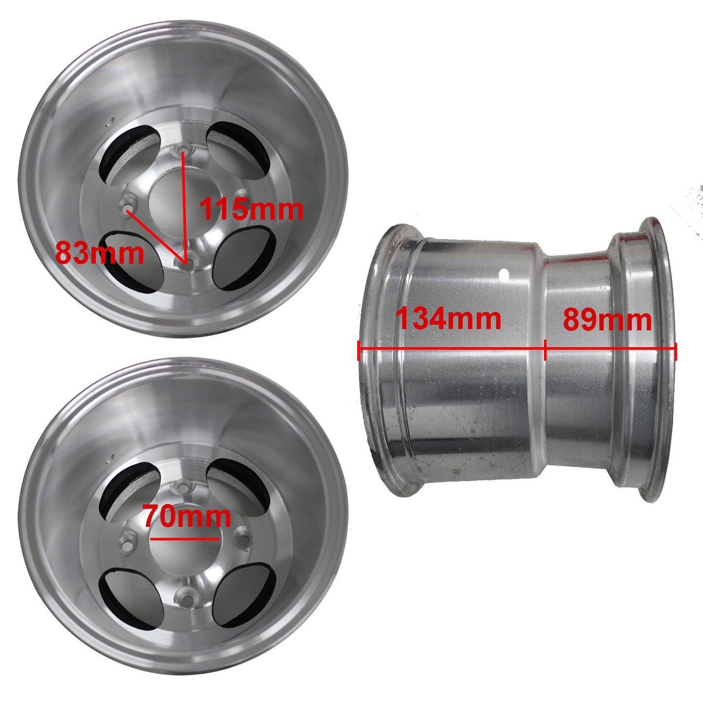 Rear Rim For 22X11-9 9'' inch tyre 200cc 250cc Quad Dirt Bike ATV Buggy