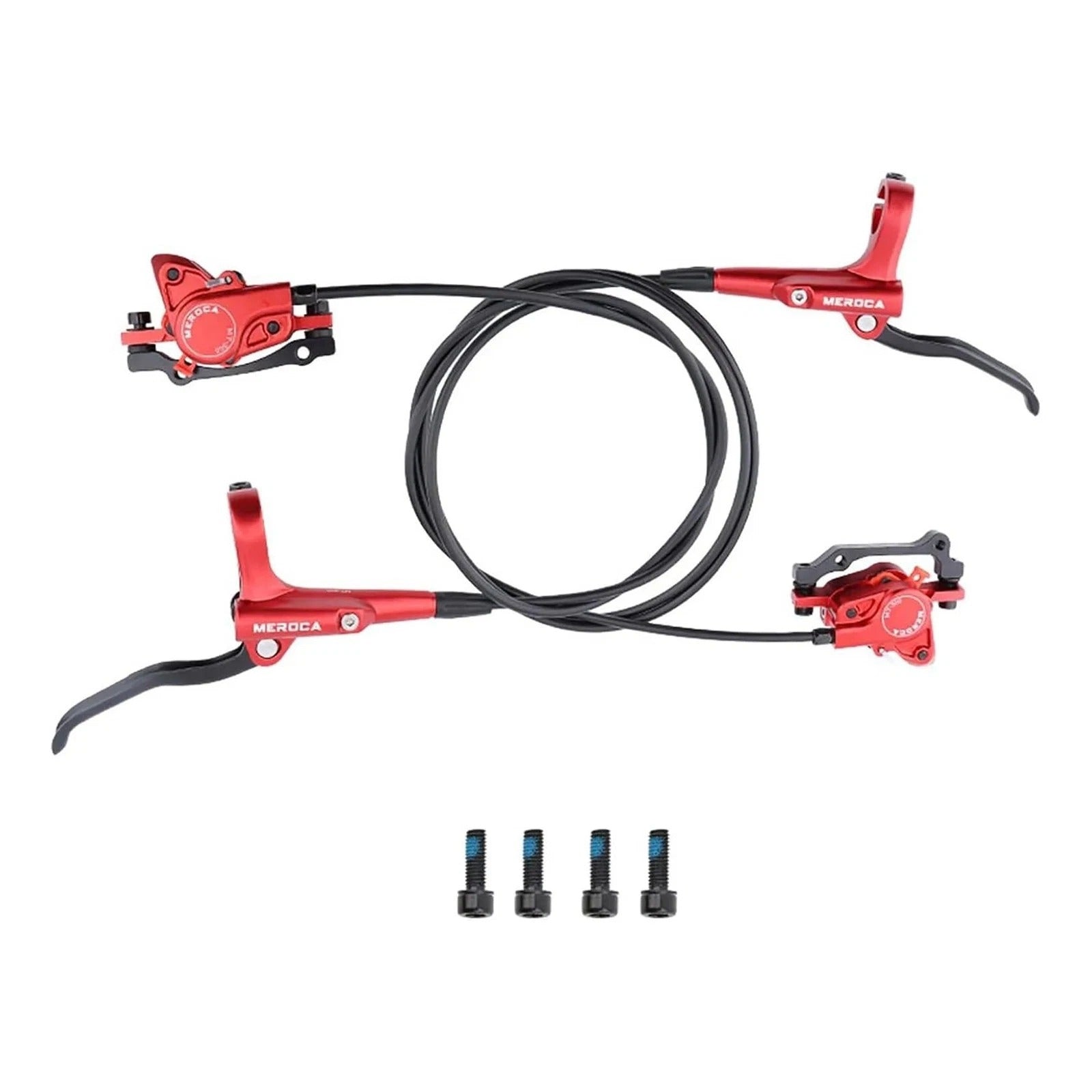 MTB Mountain Bike Hydraulic Disc Brake levers Calipers Front & Rear Set Meroca - TDRMOTO
