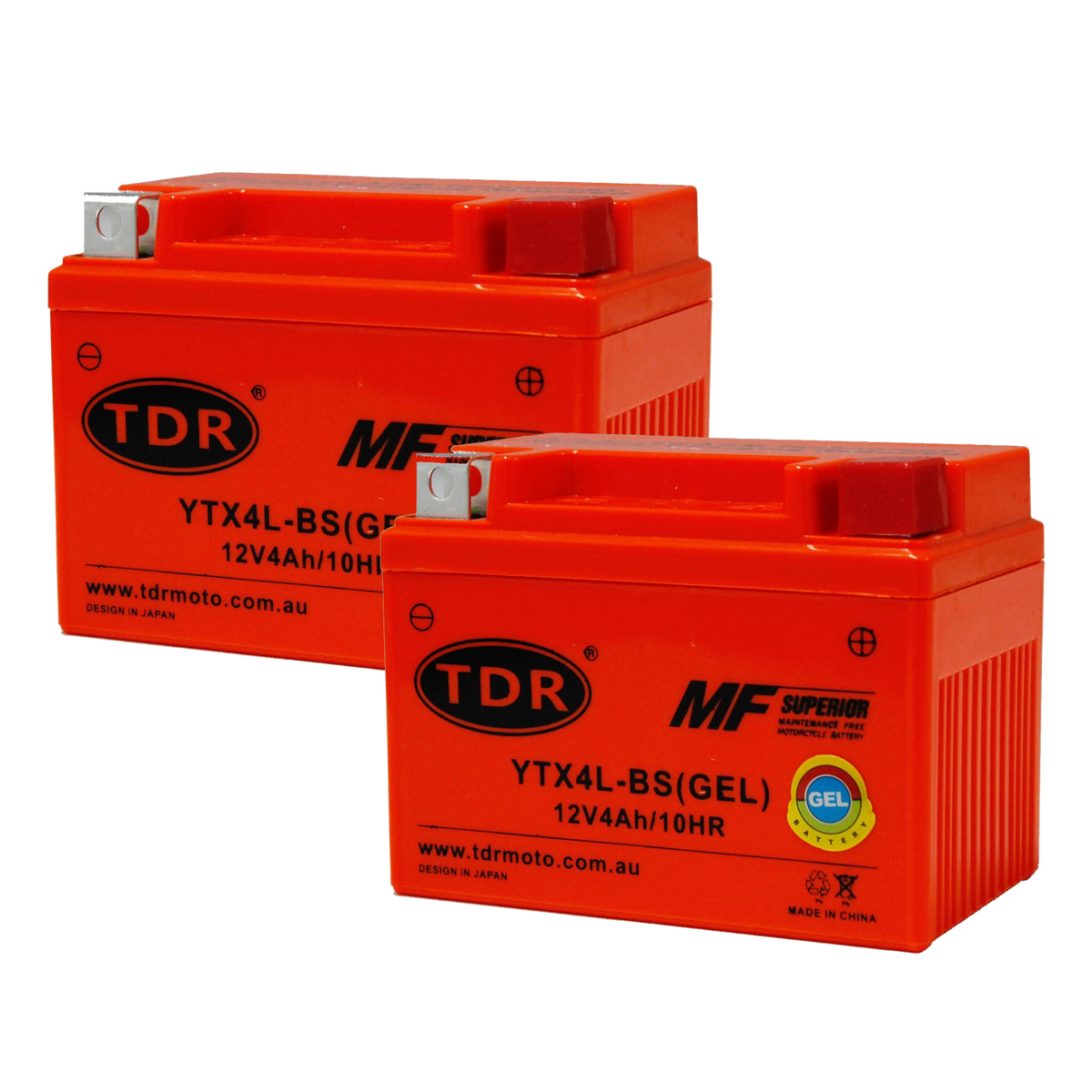 YTX4L-BS 12V 4Ah Motorbike GEL Battery for ATV Quad Dirt/Pit Bike 50/70/110/125cc Honda Suzuki KTM GasGas Kawasaki