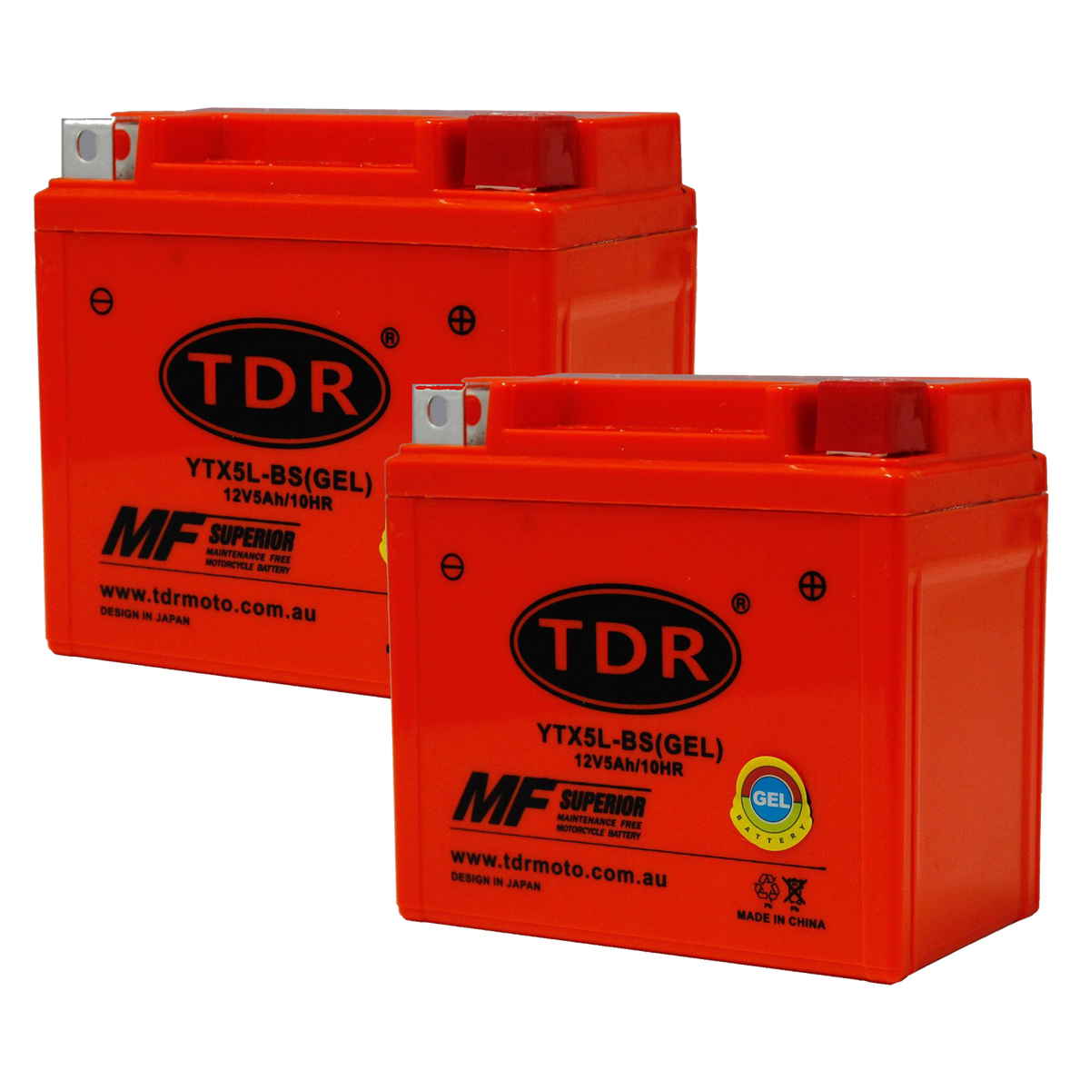 YTX5L-BS Motorcycle GEL Battery 12V 5ah for Motocycle Scooter ATV Quad Dirt Pit Bike Mower