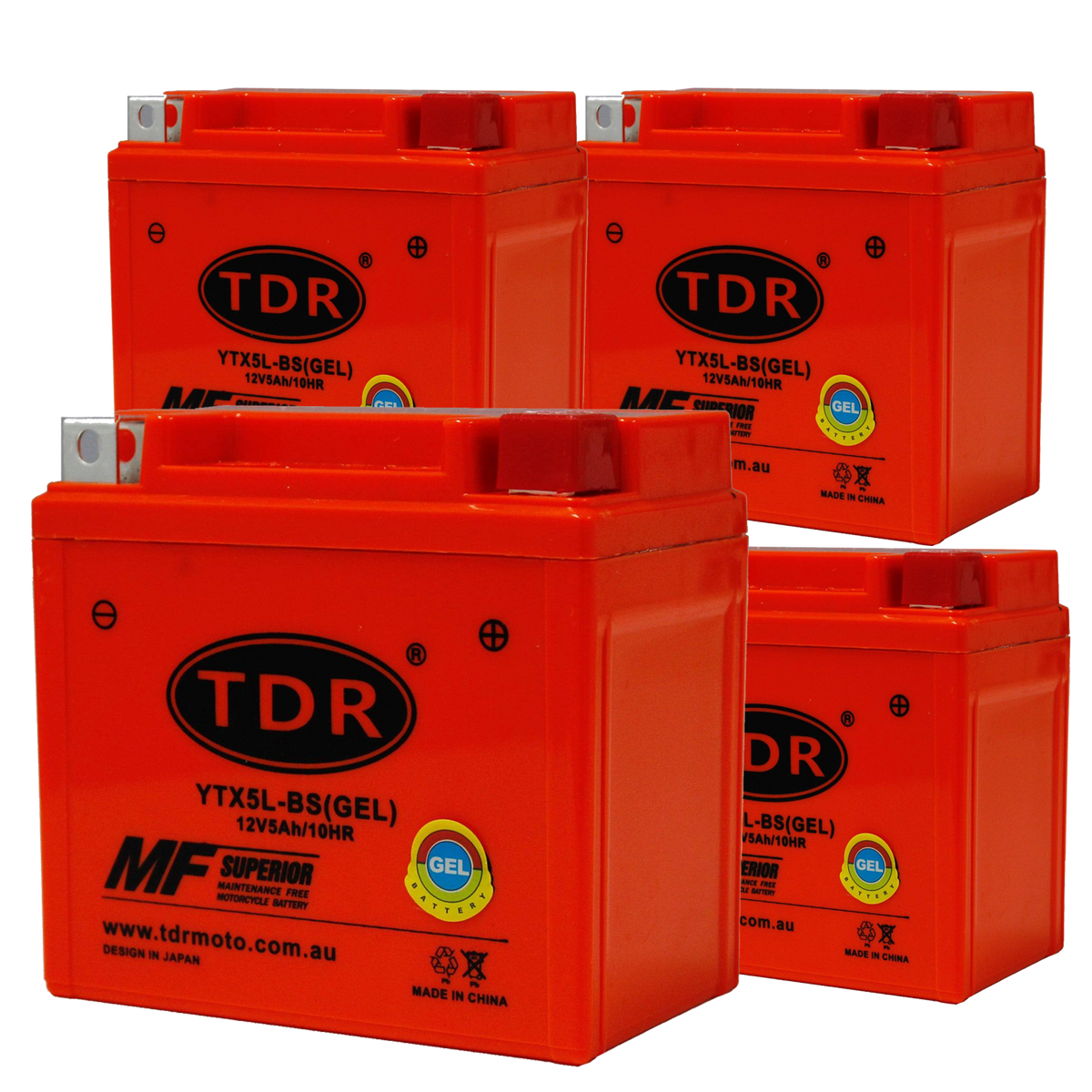 YTX5L-BS Motorcycle GEL Battery 12V 5ah for Motocycle Scooter ATV Quad Dirt Pit Bike Mower