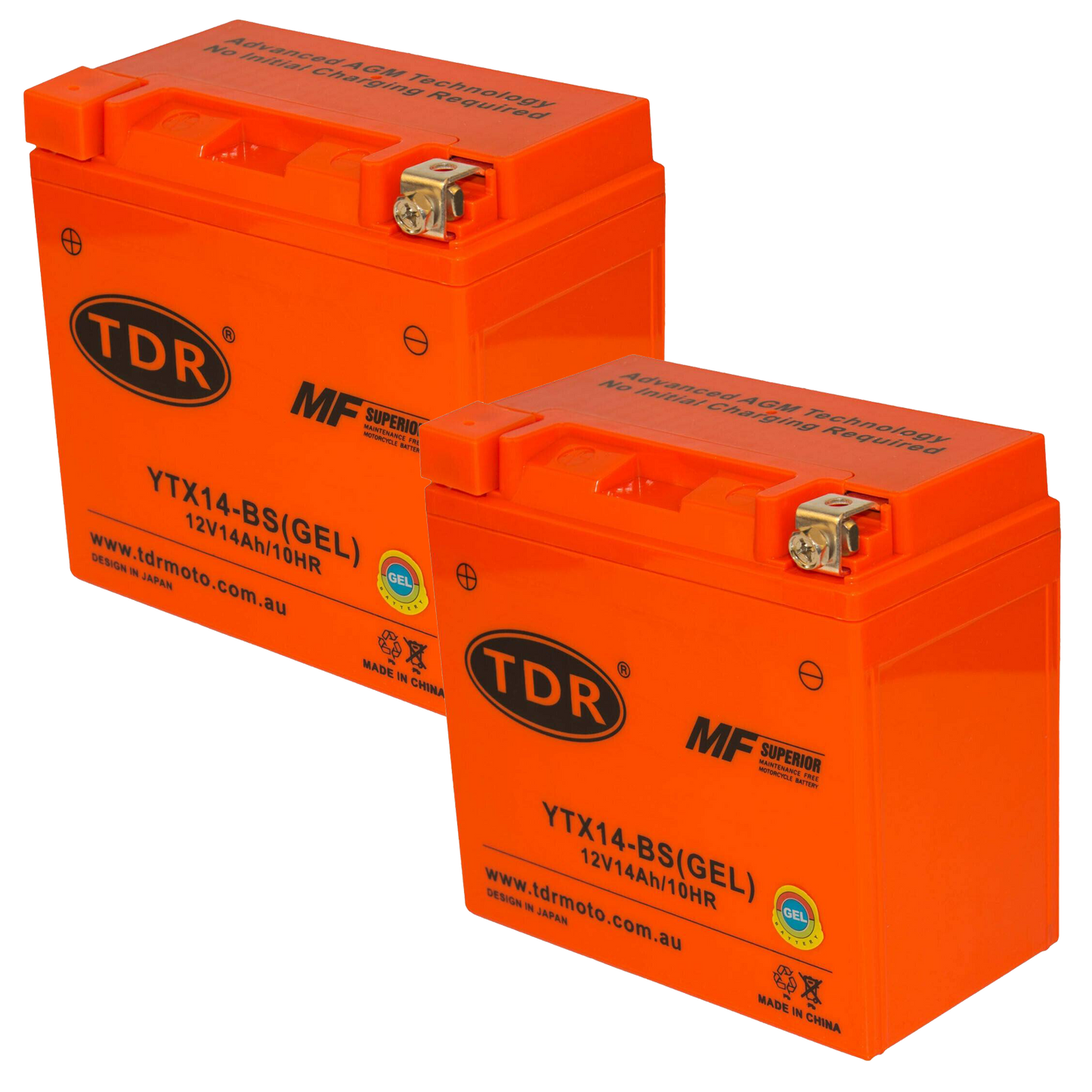 YTX14-BS Motorcycle Motocross 12v 14AH GEL Battery For HONDA ATV QUAD BIKE TRX 300/350/400/420/450/650