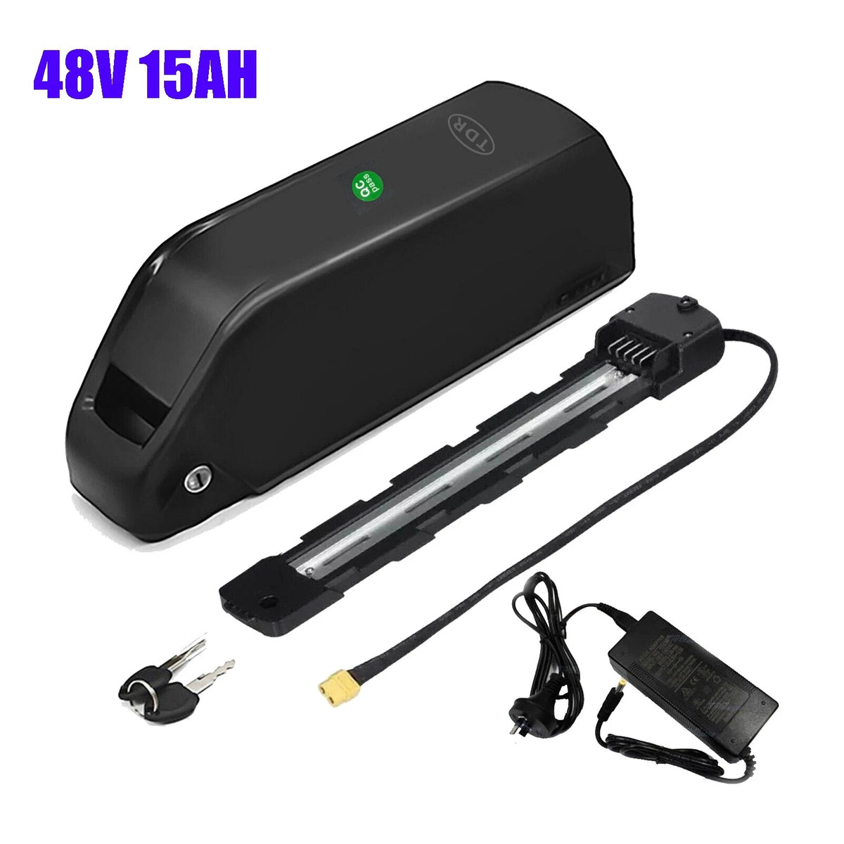 48V 15Ah Li-ion Lithium Battery Pack W/BMS for Motor 500W 750W 1000W 1500W E-bike - TDRMOTO