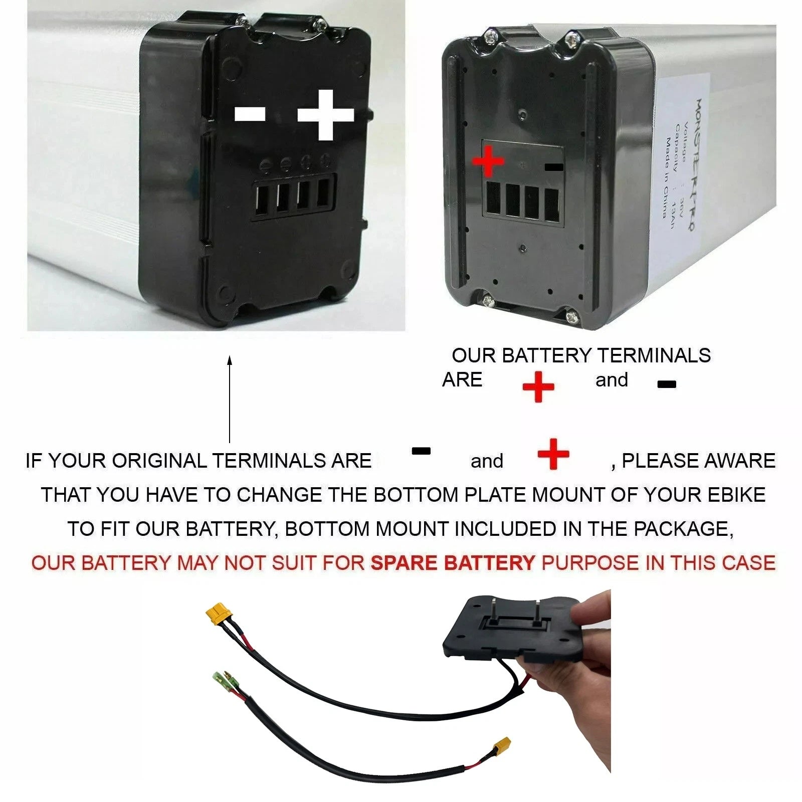 Silver Fish 36V 15Ah Electric Bike Lithium-ion Battery For 250W 350W Motor - TDRMOTO