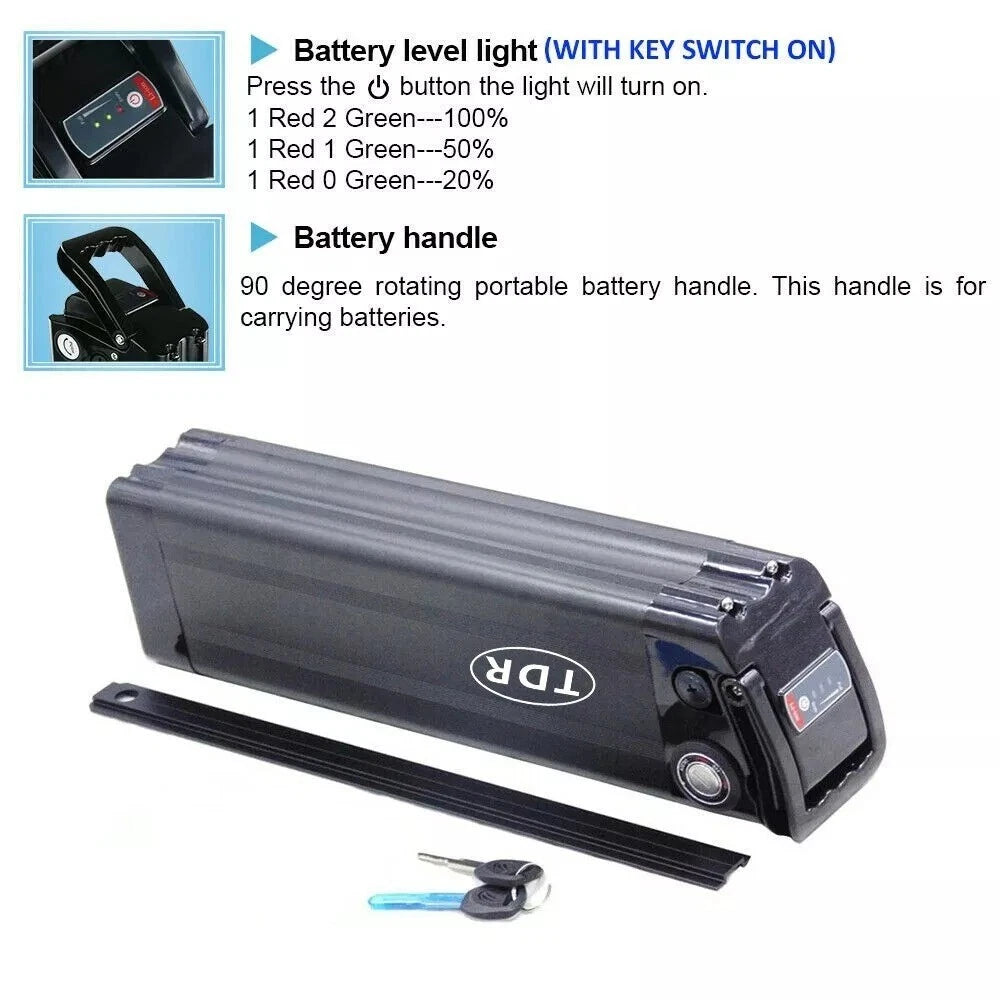 Silver Fish 36V 15Ah Electric Bike Lithium-ion Battery For 250W 350W Motor