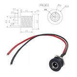 Round Holes Electric Scooter Charging Port Charger Socket DC 5.5mm x 2.1mm - TDRMOTO