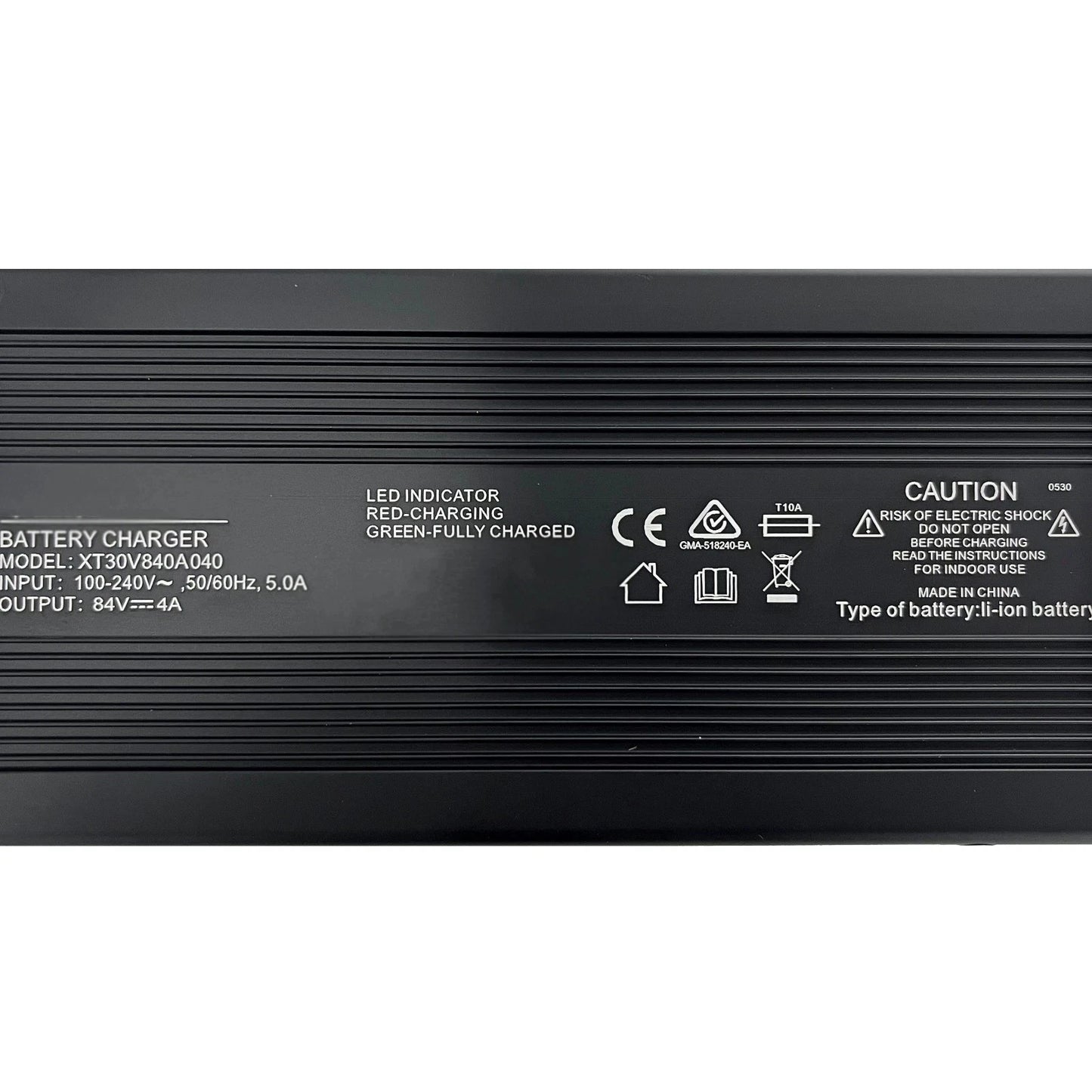 Charger for 72V Lithium Battery 84V 4A Output for Electric Bike with 3-Pin Male RPG0021