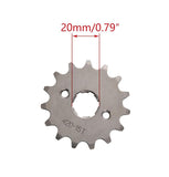 420 15T 20mm Front chain Sprocket cog Shaft Pit Trail Dirt bike ATV/Quad bike - TDRMOTO