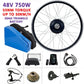 Electric Bike Rear Hub Conversion Kit 750W 27.5"+ 48V 20AH Battery