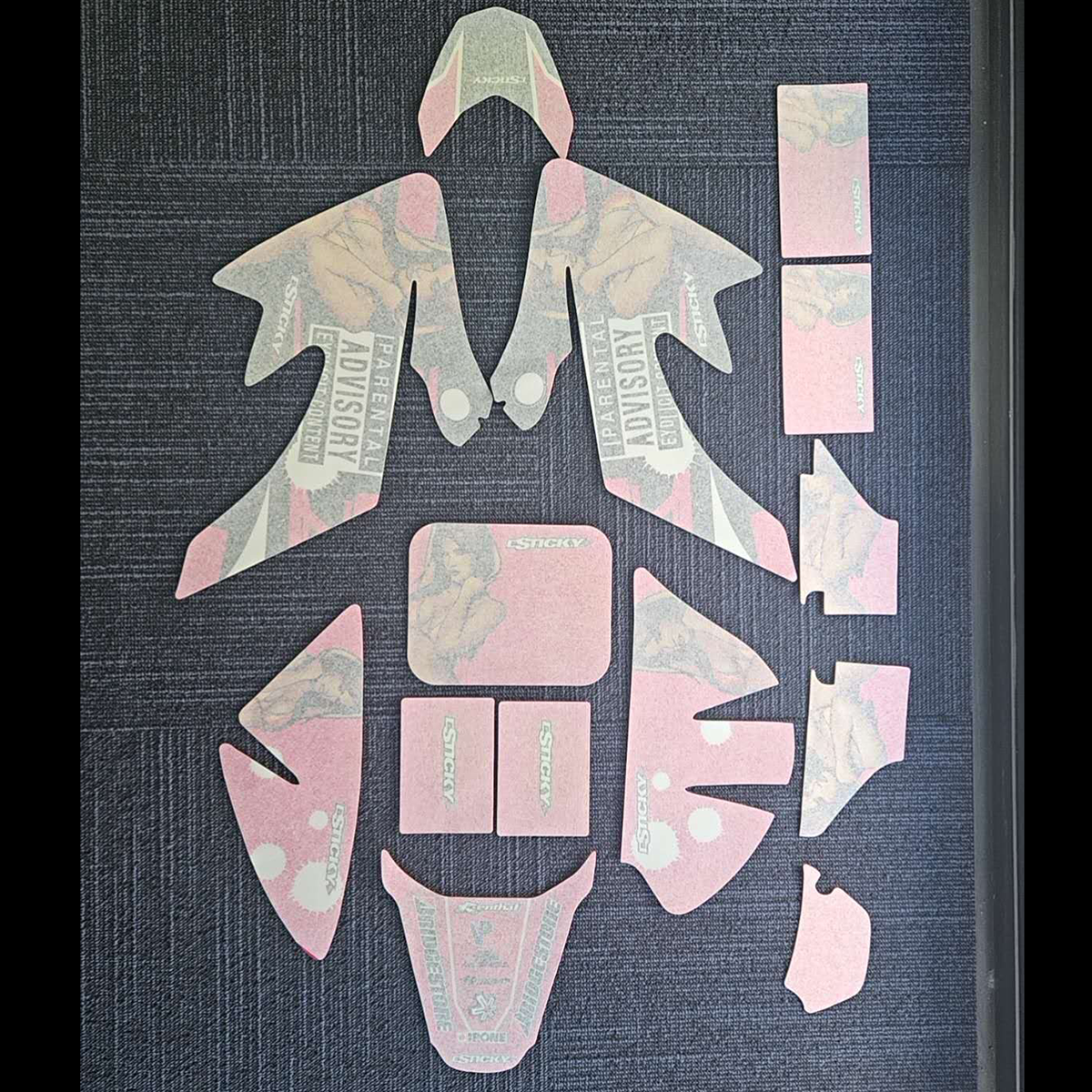 Pink TDRMOTO CRF 50 Decal Graphics Sticker Kit CRF50 Fairing PIT PRO Dirt Bike - TDRMOTO
