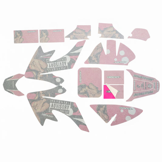 Pink TDRMOTO CRF 50 Decal Graphics Sticker Kit CRF50 Fairing PIT PRO Dirt Bike