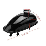 2L Metal Fuel Tank with Cap Filter Line for 49cc 66cc 80cc Motorised Bike - TDRMOTO