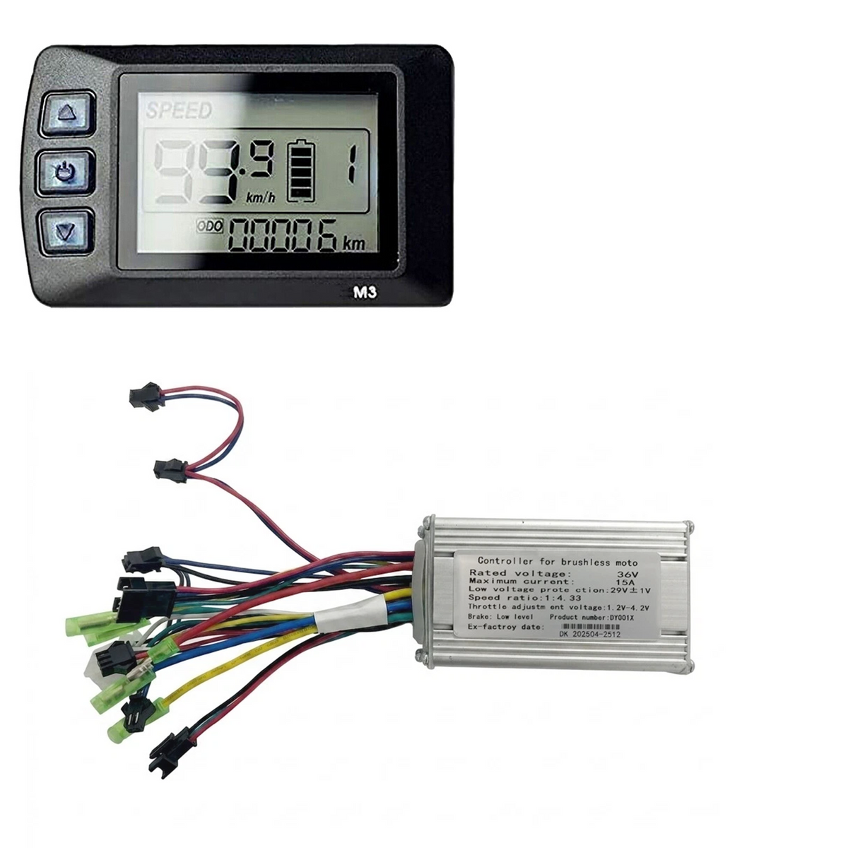 36V 350W 250W Electric Bike Bicycle Scooters Brushless Motor Controller & LCD Display