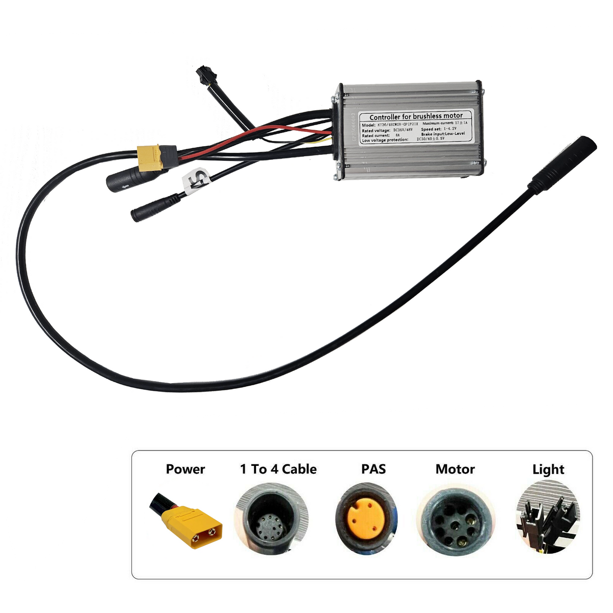 KT 36V/48V 17A Controller For 250W 350W Motor hub Electric Bicycle KT36/48ZWSR-GP1F21X - TDRMOTO